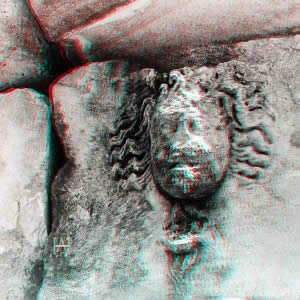 3D-Fotografie in Rot/Cyan - Medusa