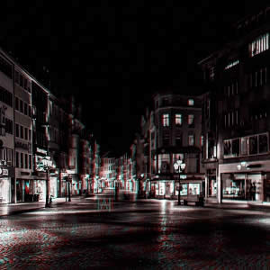 3D-Fotografie in Rot/Cyan - Bonn(e) Nuit